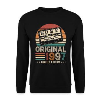 Young and Stylish - Born in 1997 - Unisex Sweatshirt - black - Front - Alina (178cm) & Michal (187cm)