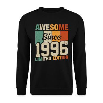 Birthday Joy '96 - Unisex Sweatshirt - black - Front - Alina (178cm) & Michal (187cm)