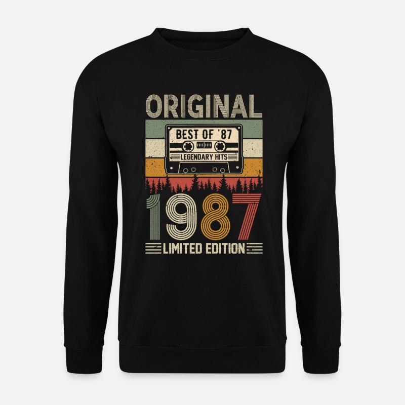 Jahrgang 1987 Jubiläum - Unisex Pullover - Schwarz