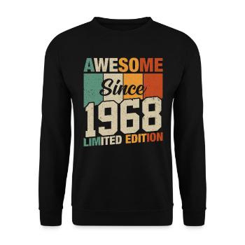 Goldener Jahrgang '68 - Unisex Pullover - Schwarz - Vorne - Alina (178cm) & Michal (187cm)