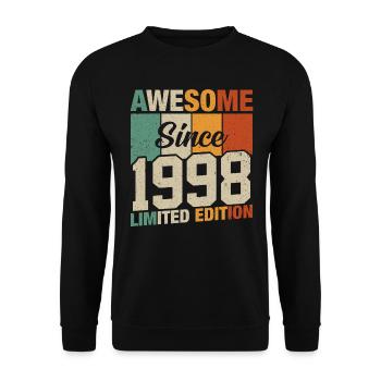 1998 Geboren Legenden - Unisex Pullover - Schwarz - Vorne - Alina (178cm) & Michal (187cm)