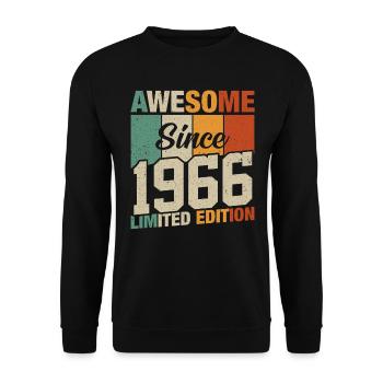 Born Legends 1966 - Unisex Sweatshirt - black - Front - Alina (178cm) & Michal (187cm)