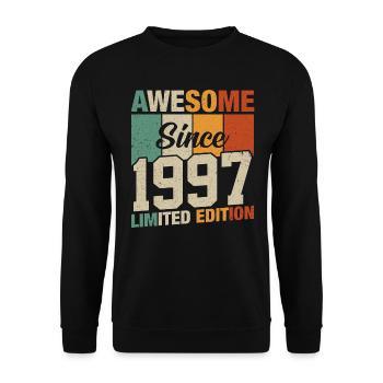 Né légendaire en 1997 - Sweat-shirt Unisexe - noir - Devant - Alina (178cm) & Michal (187cm)