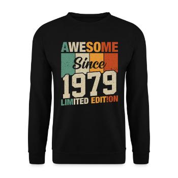 Jahrgang 1979 Legenden - Unisex Pullover - Schwarz - Vorne - Alina (178cm) & Michal (187cm)
