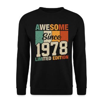 Millésime légendaire 1978 - Sweat-shirt Unisexe - noir - Devant - Alina (178cm) & Michal (187cm)
