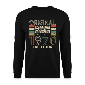 Born Legends 1970 - Unisex Sweatshirt - black - Front - Alina (178cm) & Michal (187cm)