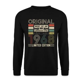 Vintage 1968 Legends - Unisex Sweatshirt - black - Front - Alina (178cm) & Michal (187cm)