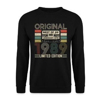 Legends of the year 1989 - Unisex Sweatshirt - black - Front - Alina (178cm) & Michal (187cm)