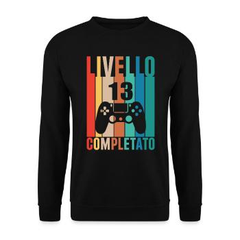 Stufe 13 - Unisex Pullover - Schwarz - Vorne - Alina (178cm) & Michal (187cm)