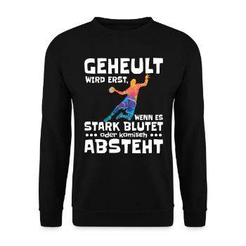 Blutiger Handballtanz - Unisex Pullover - Schwarz - Vorne - Alina (178cm) & Michal (187cm)