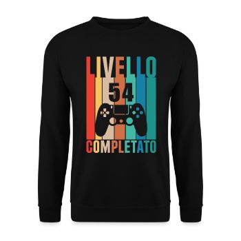 Level 54 - Unisex Sweatshirt - black - Front - Alina (178cm) & Michal (187cm)