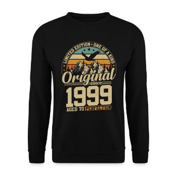 Anniversary journey through time 1999 - Unisex Sweatshirt - black - Front - Alina (178cm) & Michal (187cm)