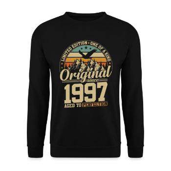 Vintage Vintage 1997 - Un original depuis 27 ans - Sweat-shirt Unisexe - noir - Devant - Alina (178cm) & Michal (187cm)