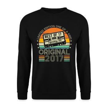 Festive 7th Birthday 2017 - Unisex Sweatshirt - black - Front - Alina (178cm) & Michal (187cm)