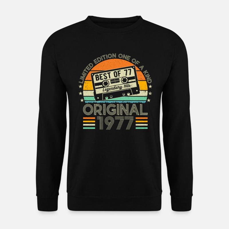 Millésime 1977 joie d’anniversaire - Sweat-shirt Unisexe - noir