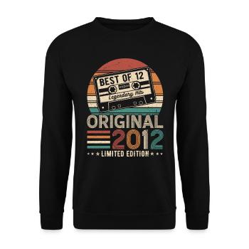Legendary 2012 birthday year - Unisex Sweatshirt - black - Front - Alina (178cm) & Michal (187cm)