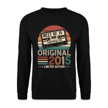 Légendaire Vintage 2015 Rétro - Sweat-shirt Unisexe - noir - Devant - Alina (178cm) & Michal (187cm)