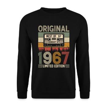 Vintage birthday legend 1967 - Unisex Sweatshirt - black - Front - Alina (178cm) & Michal (187cm)