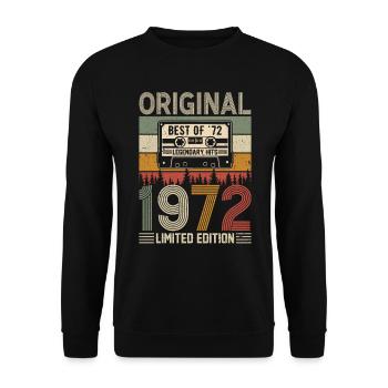 Golden Vintage '72 Birthday Joy - Unisex Sweatshirt - black - Front - Alina (178cm) & Michal (187cm)