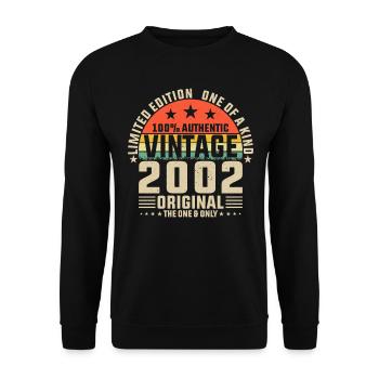Memories of 22 Years of Happiness - 2002 Birthday - Unisex Sweatshirt - black - Front - Alina (178cm) & Michal (187cm)