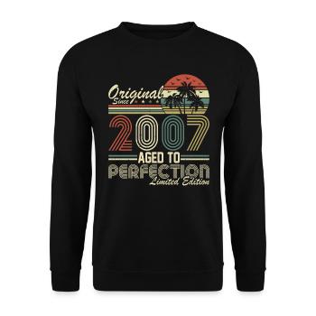 Originals 2007 Vintage Retro Vintage - Unisex Sweatshirt - black - Front - Alina (178cm) & Michal (187cm)