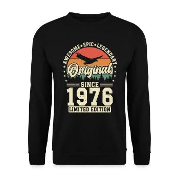 Original depuis 1976 tout simplement le meilleur 40e anniversaire - Sweat-shirt Unisexe - noir - Devant - Alina (178cm) & Michal (187cm)