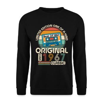 Originals 1967 Vintage Vintage Retro - Unisex Sweatshirt - black - Front - Alina (178cm) & Michal (187cm)