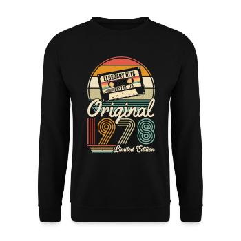 Unique 1978 Vintage Vintage Retro Design - Unisex Sweatshirt - black - Front - Alina (178cm) & Michal (187cm)