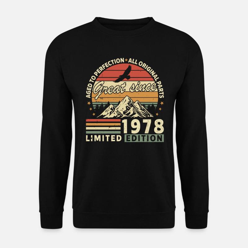 Millésime 1978 Anniversaire - Sweat-shirt Unisexe - noir