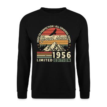 Légendes du millésime 1956 - Sweat-shirt Unisexe - noir - Devant - Alina (178cm) & Michal (187cm)