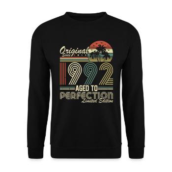 Vintage Legend 1992 - Unisex Pullover - Schwarz - Vorne - Alina (178cm) & Michal (187cm)