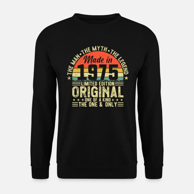 Vintage 1975 Legend - Retro Birthday Gift - Unisex Pullover - Schwarz