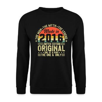 Vintage Legend 2016 - Unisex Pullover - Schwarz - Vorne - Alina (178cm) & Michal (187cm)