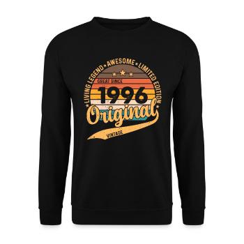 Vintage Legend 1996 - Unisex Pullover - Schwarz - Vorne - Alina (178cm) & Michal (187cm)