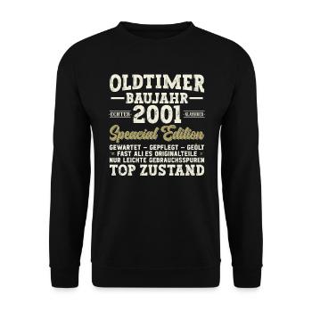 Vintage Born Legends 2001 - Unisex Pullover - Schwarz - Vorne - Alina (178cm) & Michal (187cm)