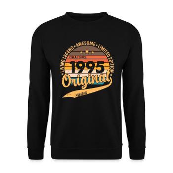 Legendary 1995 Vintage Birthday Tee - Unisex Sweatshirt - black - Front - Alina (178cm) & Michal (187cm)