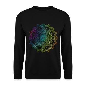 Mandala - Sweat-shirt Unisexe - noir - Devant - Alina (178cm) & Michal (187cm)
