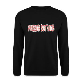 Ausser Betrieb - Unisex Pullover - Schwarz - Vorne - Alina (178cm) & Michal (187cm)