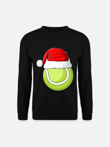 Xmas Weihnachtsmütze Weihnachten Tennis - Unisex Pullover - Schwarz