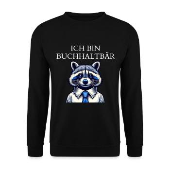 Je suis comptable comptable raton laveur - Sweat-shirt Unisexe - noir - Devant - Alina (178cm) & Michal (187cm)