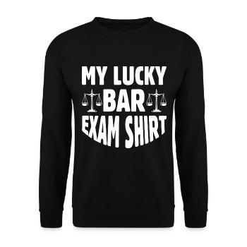 My luck at the bar exam - Unisex Sweatshirt - black - Front - Alina (178cm) & Michal (187cm)