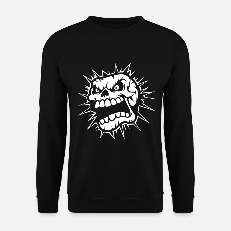 Angry Screaming Skull - Unisex Sweatshirt - black