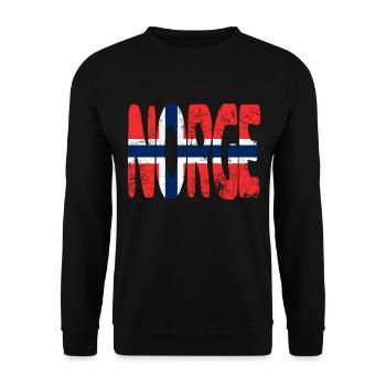 Norge drapeau norvégien Norvège Scandinavie - Sweat-shirt Unisexe - noir - Devant - Alina (178cm) & Michal (187cm)