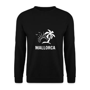 t shirt mallorca palmiers majorque espagne palma - Sweat-shirt Unisexe - noir - Devant - Alina (178cm) & Michal (187cm)