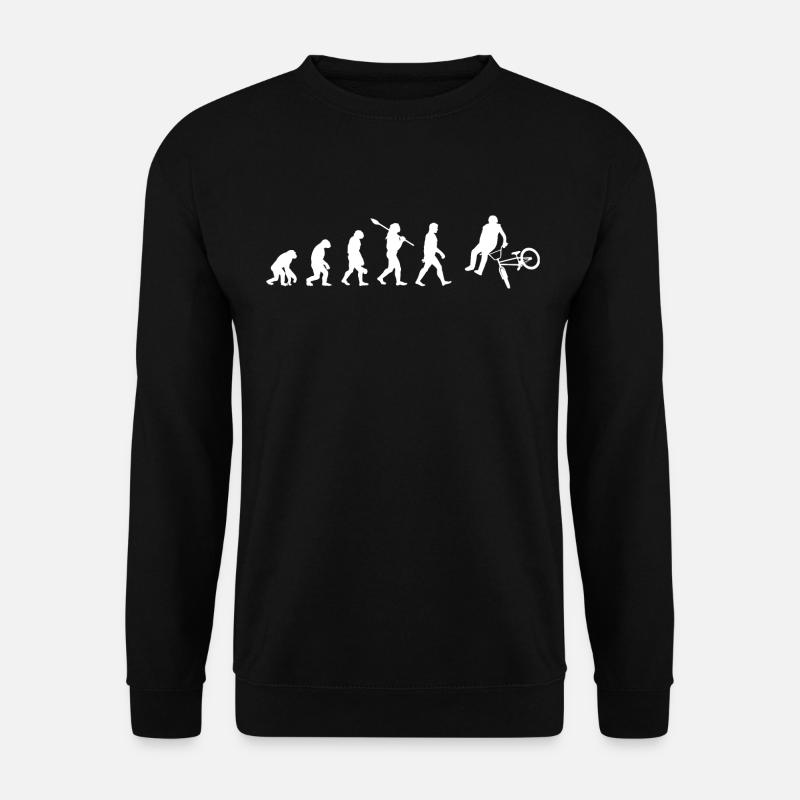 BMX Trick - Evolution des Menschen / Darwin - Unisex Pullover - Schwarz
