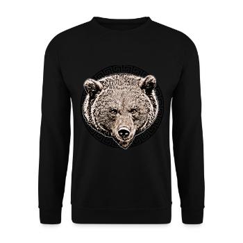 Grizzly - Unisex Sweatshirt - black - Front - Alina (178cm) & Michal (187cm)
