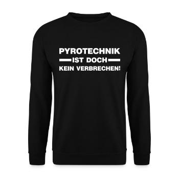 Pyrotechnik ist doch kein Verbrechen Feuerwerk - Unisex Pullover - Schwarz - Vorne - Alina (178cm) & Michal (187cm)