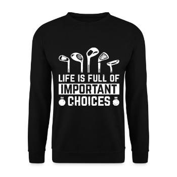 Golf Golf Clubs de golf Golfeur - Sweat-shirt Unisexe - noir - Devant - Alina (178cm) & Michal (187cm)