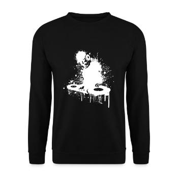 Turntable Splash - Unisex Sweatshirt - black - Front - Alina (178cm) & Michal (187cm)