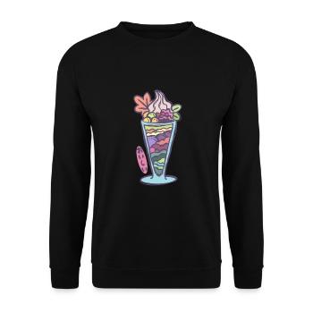 Autumnal Japanese ice parfait - Unisex Sweatshirt - black - Front - Alina (178cm) & Michal (187cm)